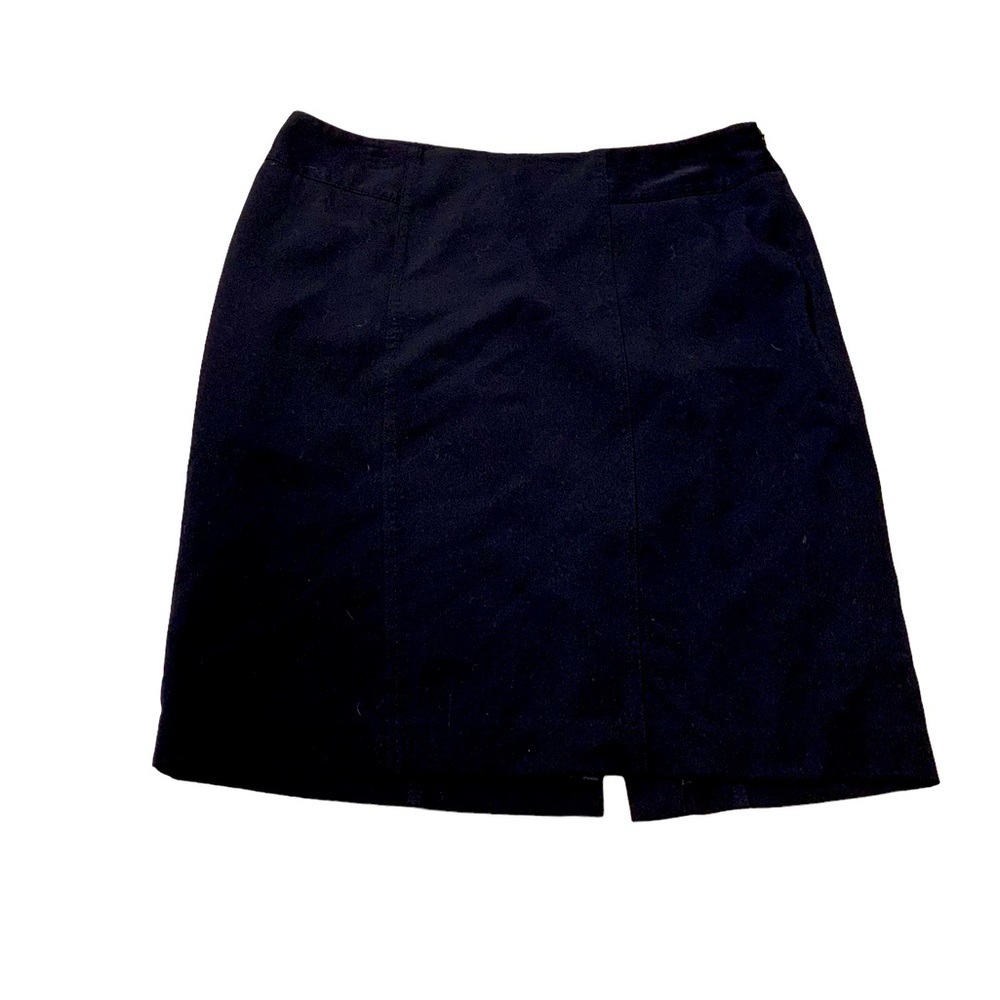 Rafaella Petites | Black Skirt Office Professional Career Wear Back Slit